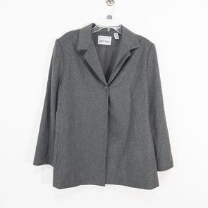 Gray Blazer Jacket, Size‎ 14, 90% Wool, 10% Cashmere Lord & Taylor